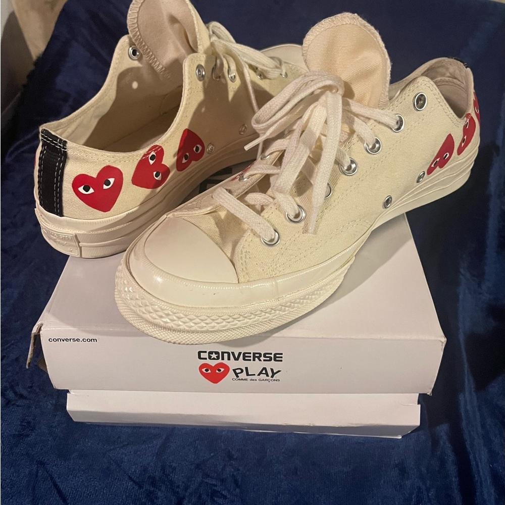 Converse Play Comme des Garcons, cream, size 11